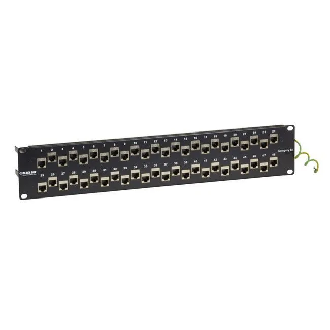 Black Box Corporation Black Box Corporation C6AFP70S-48 48-port Cat6A shielded feed-through patch panel — product photo