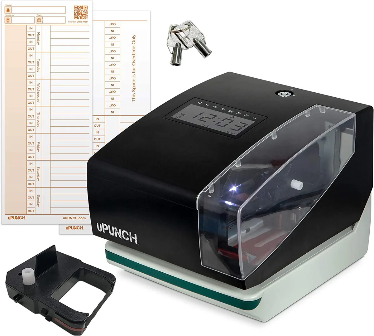 DIVI DIVI Digital Time Clock and Date Stamp CR1000 with 50 Time Cards — product photo