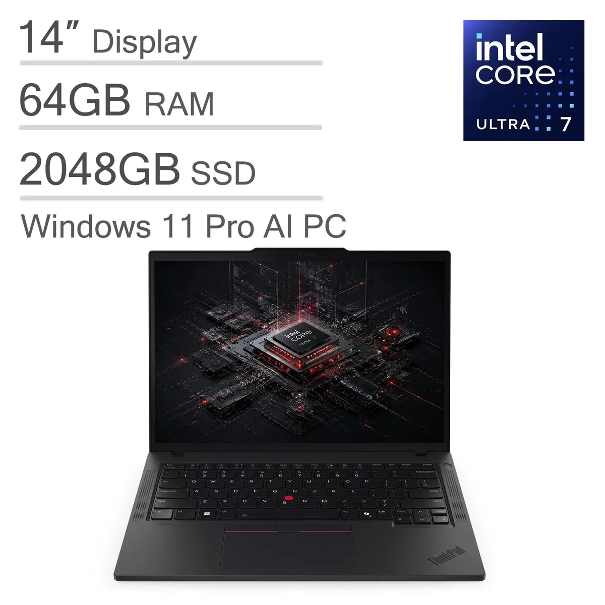 Lenovo Lenovo ThinkPad T14 Gen 6 business laptop Intel Core Ultra 7 255U 64GB 2TB — product photo