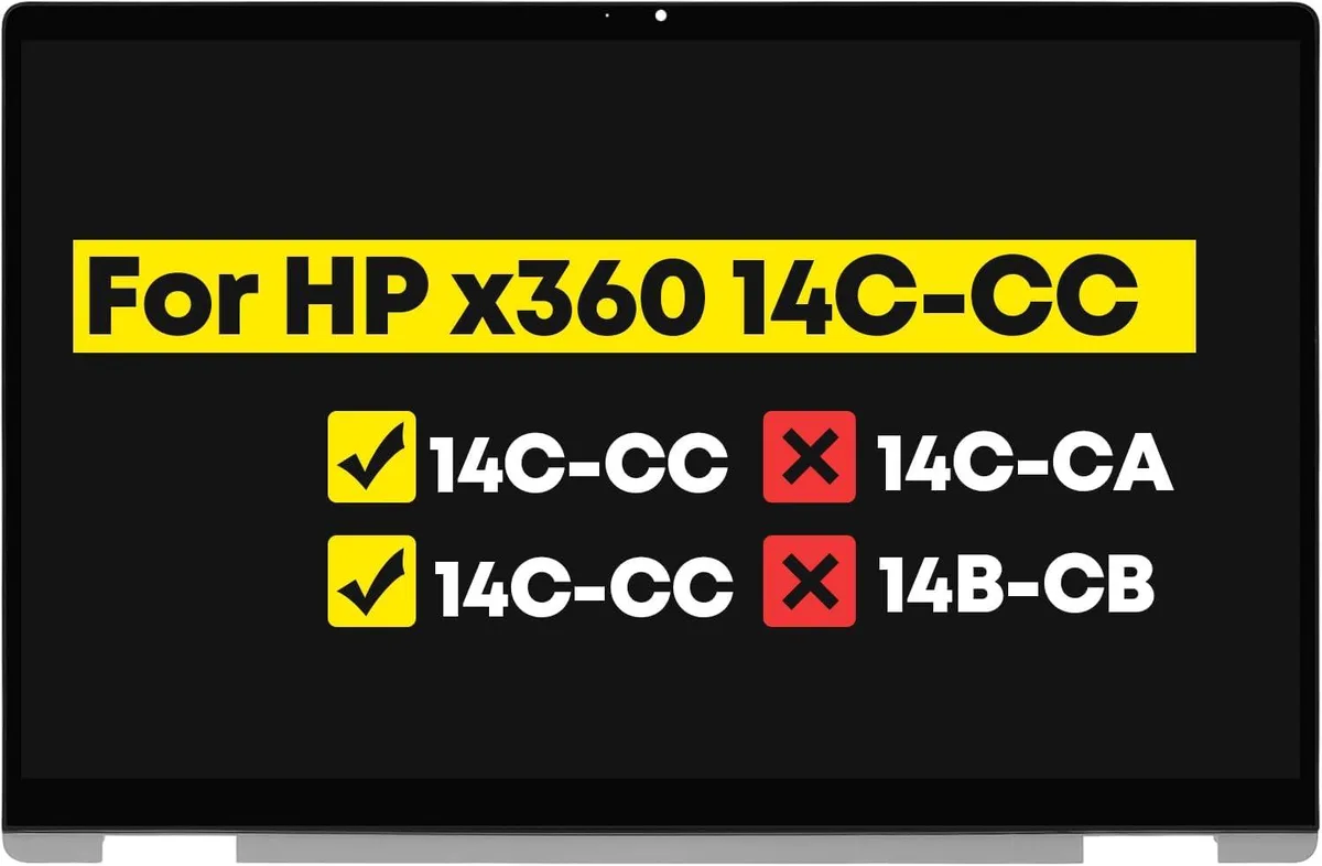 NUOLAISUN NUOLAISUN 14.0" FHD 1920x1080 30-pin Touch Screen for HP Chromebook x360 14c-cc M47349-001 — product photo