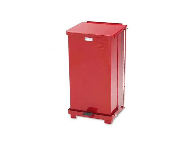 Rubbermaid Commercial Rubbermaid Commercial ST12EPLRD Biohazard Step Can 12 gal Red — product photo