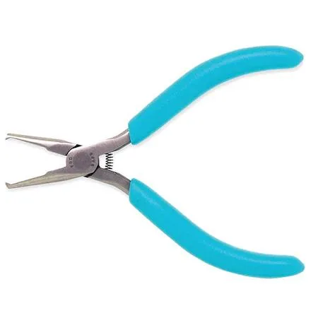 Blue flush-cut diagonal pliers with cushion grips and leaf springs