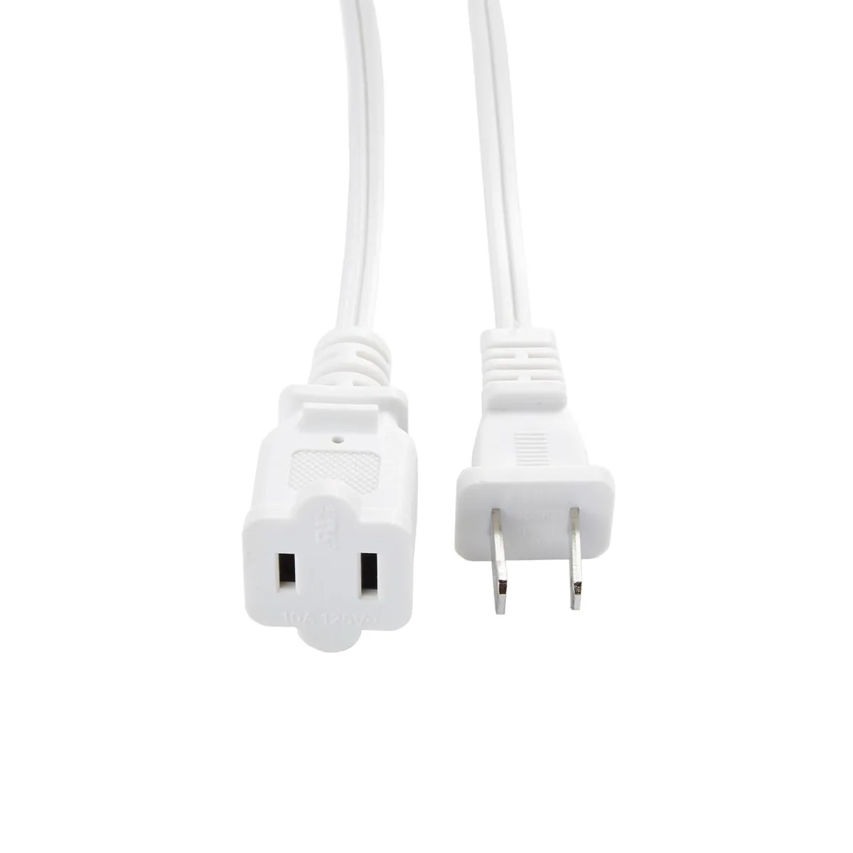  Lpins 6ft 18 AWG 10A 125V White Power Extension Cord — product photo