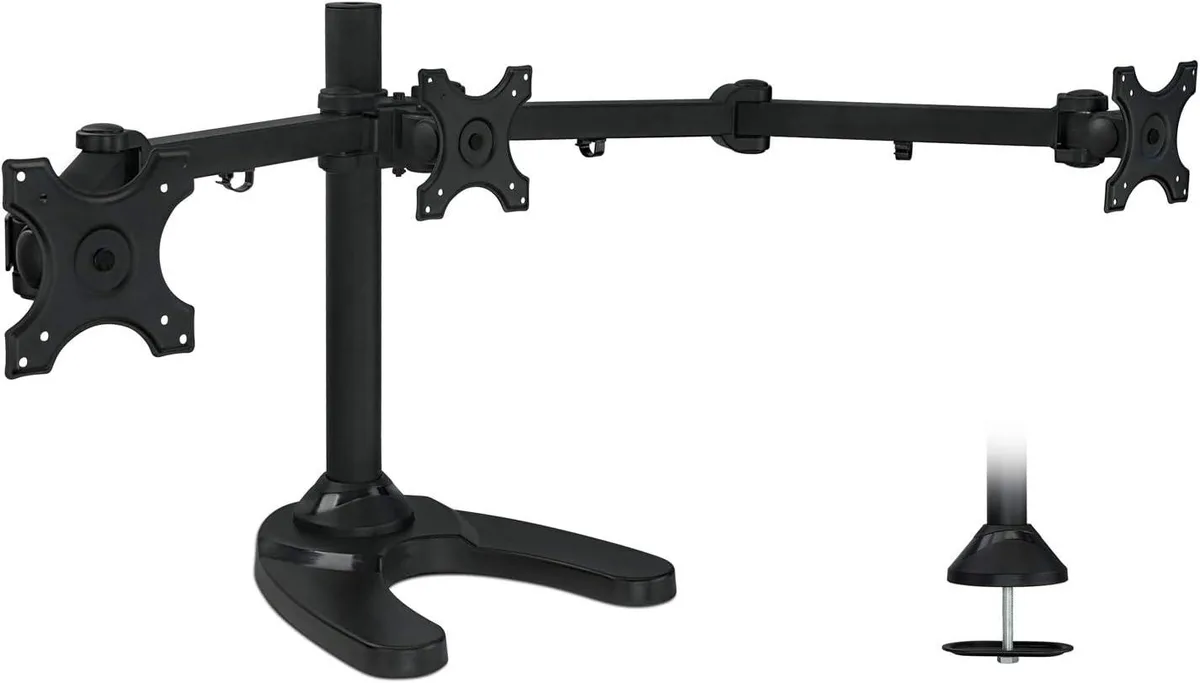 PISKEKAT PISKEKAT Triple Monitor Stand 17-24in VESA 75/100 — product photo