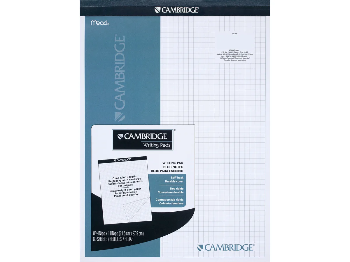 Mead Mead 59878 Quad Ruled Planning Pad 80 Sheets — product photo