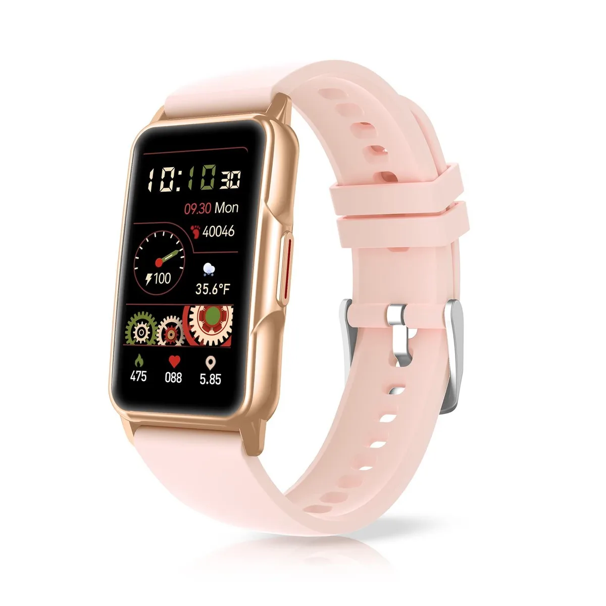  Mindrose H80 Fitness Tracker Watch 1.47" Golden Rose Pink IP68 115 Sports Modes — product photo