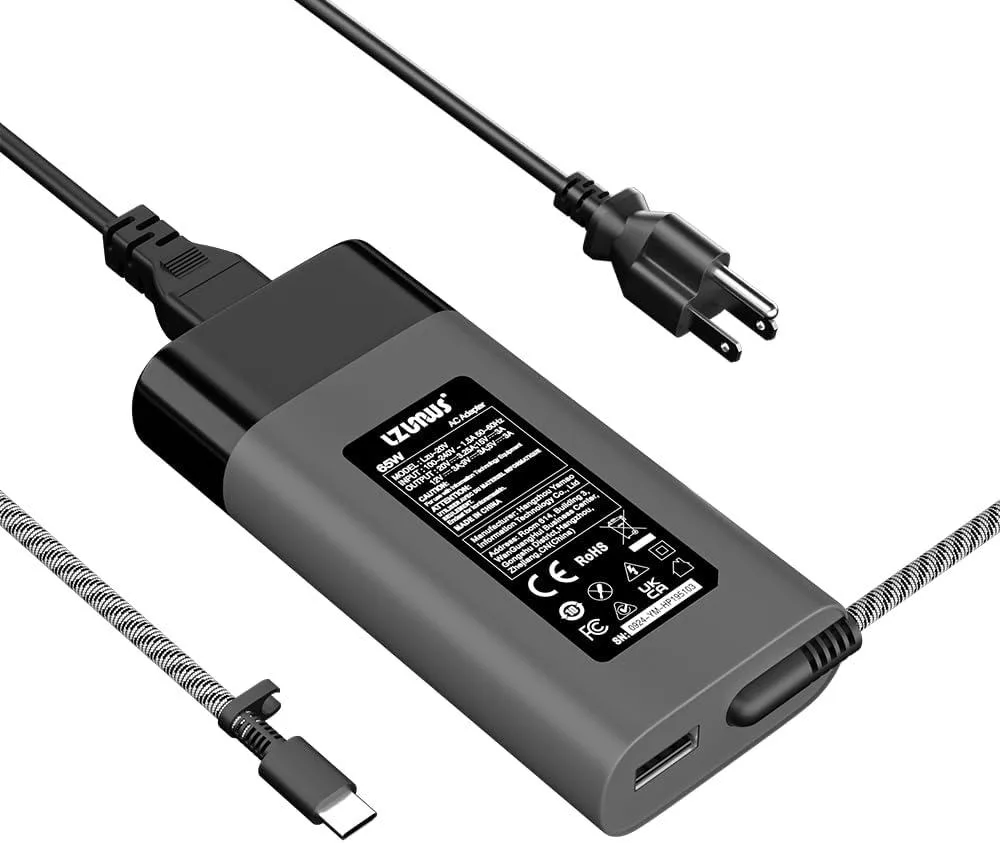 TOPRANK TOPRANK 65W USB-C Dual Port AC Adapter laptop battery — product photo