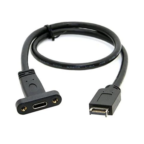 LORDWORLD LORDWORLD USB 3.1 Gen 2 10Gbps Type-E Front Panel Cable 50cm 12cm Bracket — product photo