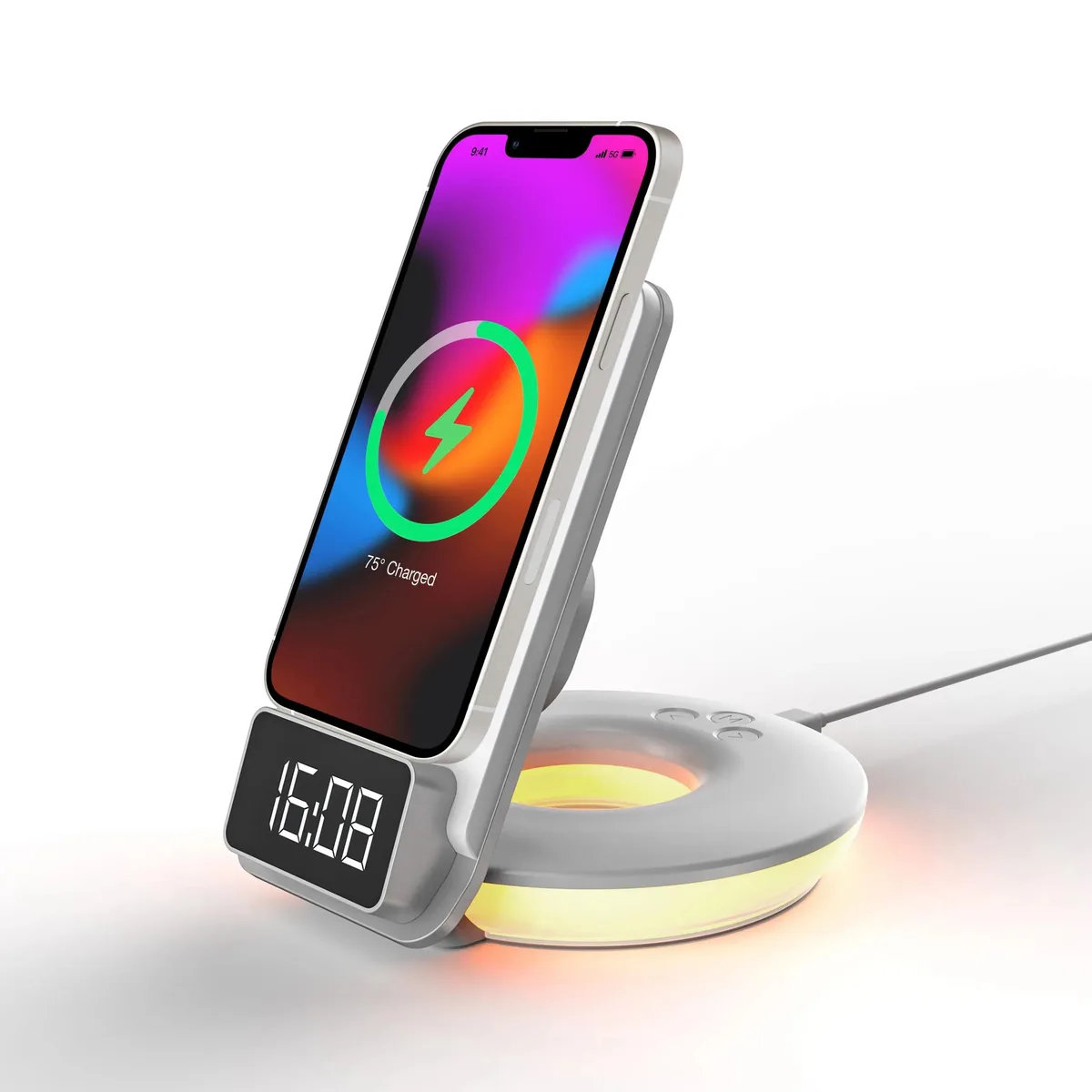 Rexing Rexing 3-in-1 Wireless Charging Station Lamp White 15W — product photo