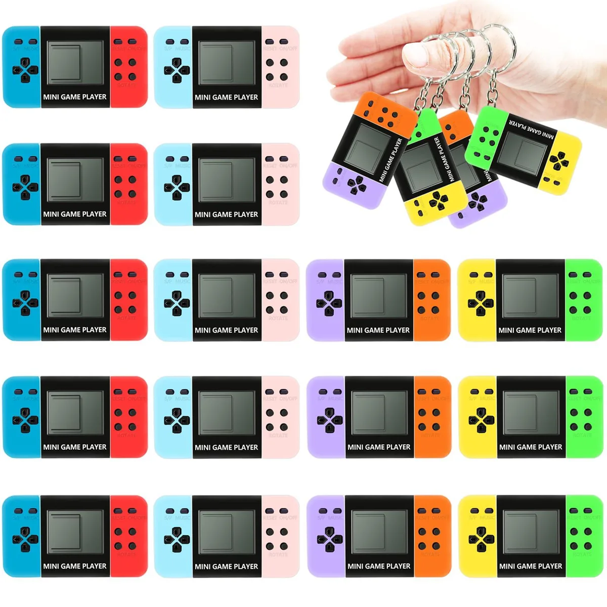  SSZS 20 Pcs Video Game Keychain Party Favors 26 Games 99 Levels — product photo