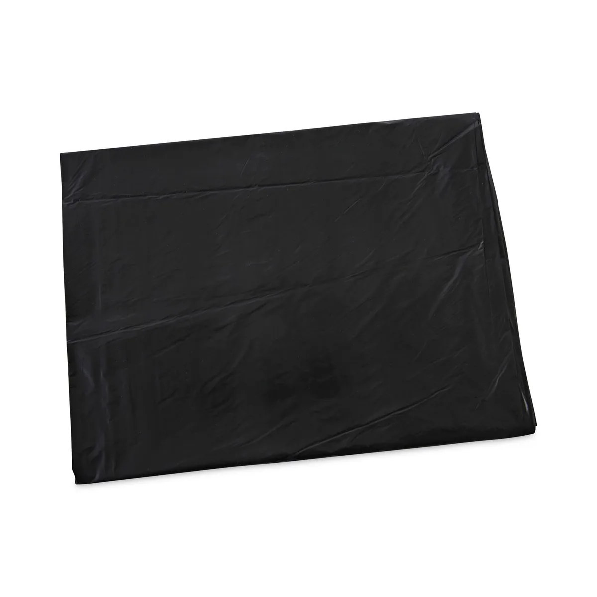 Box of 100 flat-packed black 60-gallon can liners 38 by 58 inches .7 mil