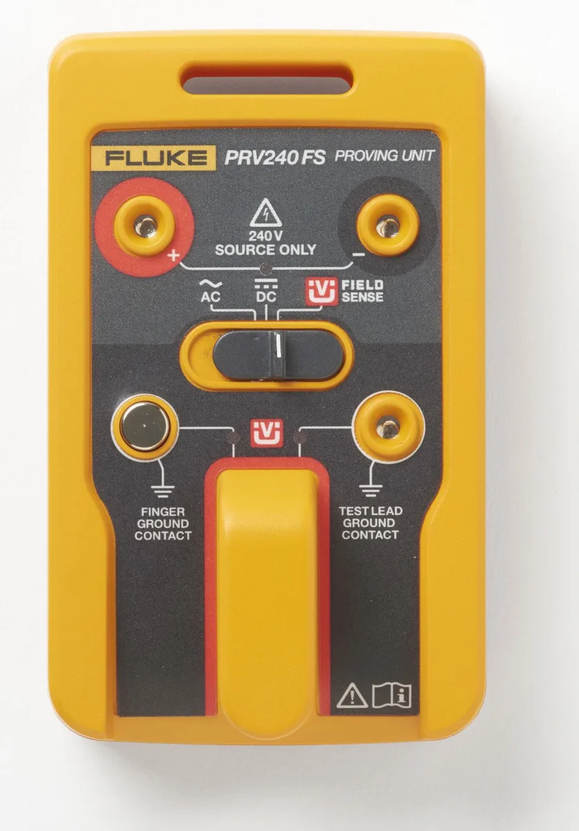 Compact Fluke PRV240FS proving unit with single LED indicator
