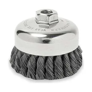 Weiler Weiler 12736 Cup Wire Brush 3-1/2 in 5/8-11 Threaded Arbor 9000 RPM — product photo