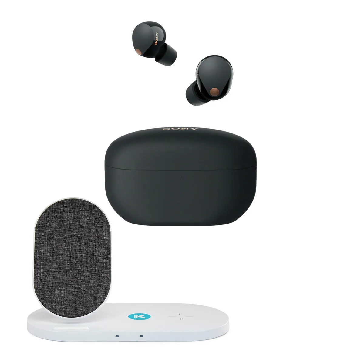Sony Sony WF-1000XM5 Wireless Earbuds (Black) Bundle — product photo