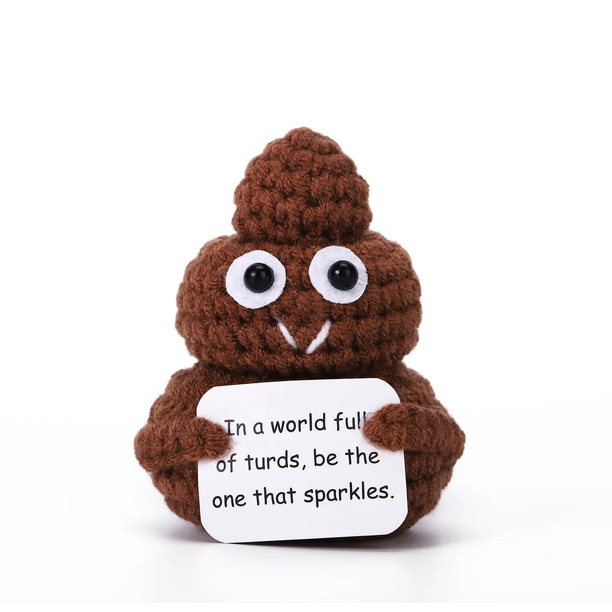 Knitted Inspirational Doll with Positive Card — product photo