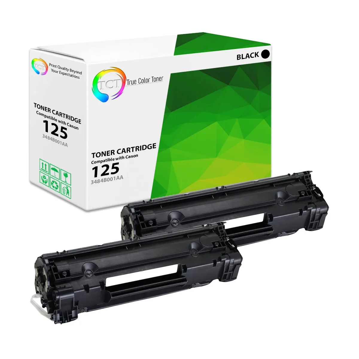 True Color Toner True Color Toner 125 Black Toner Cartridge 2 Pack 1600 Pages — product photo