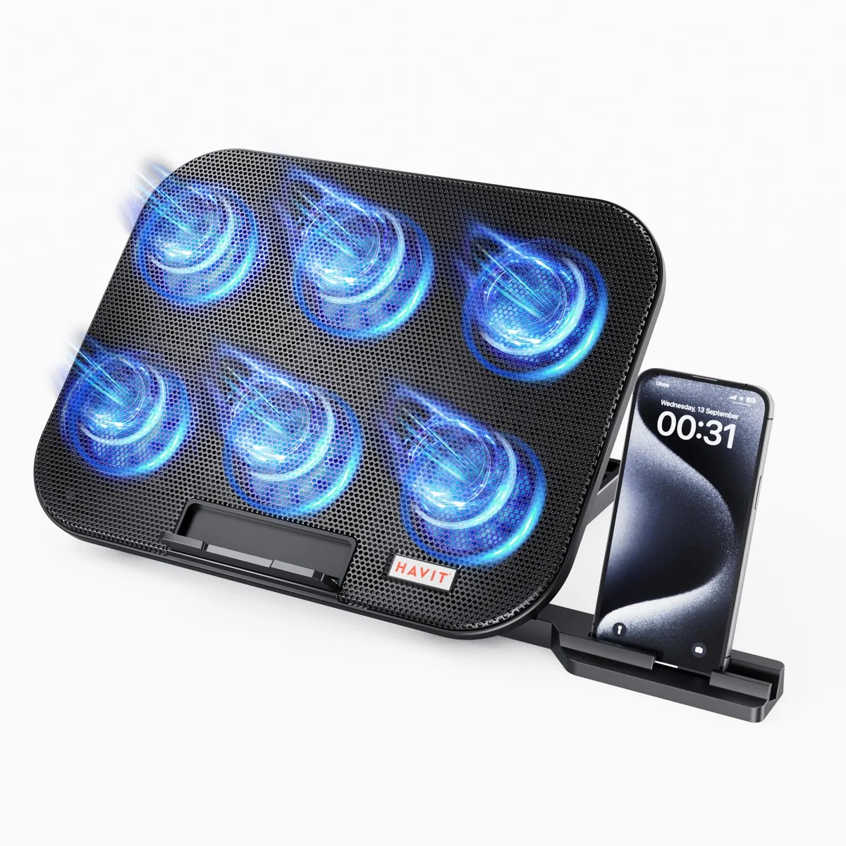 Havit HV-F2011 laptop cooling pad 6 fans 12-14.1 inch — product photo