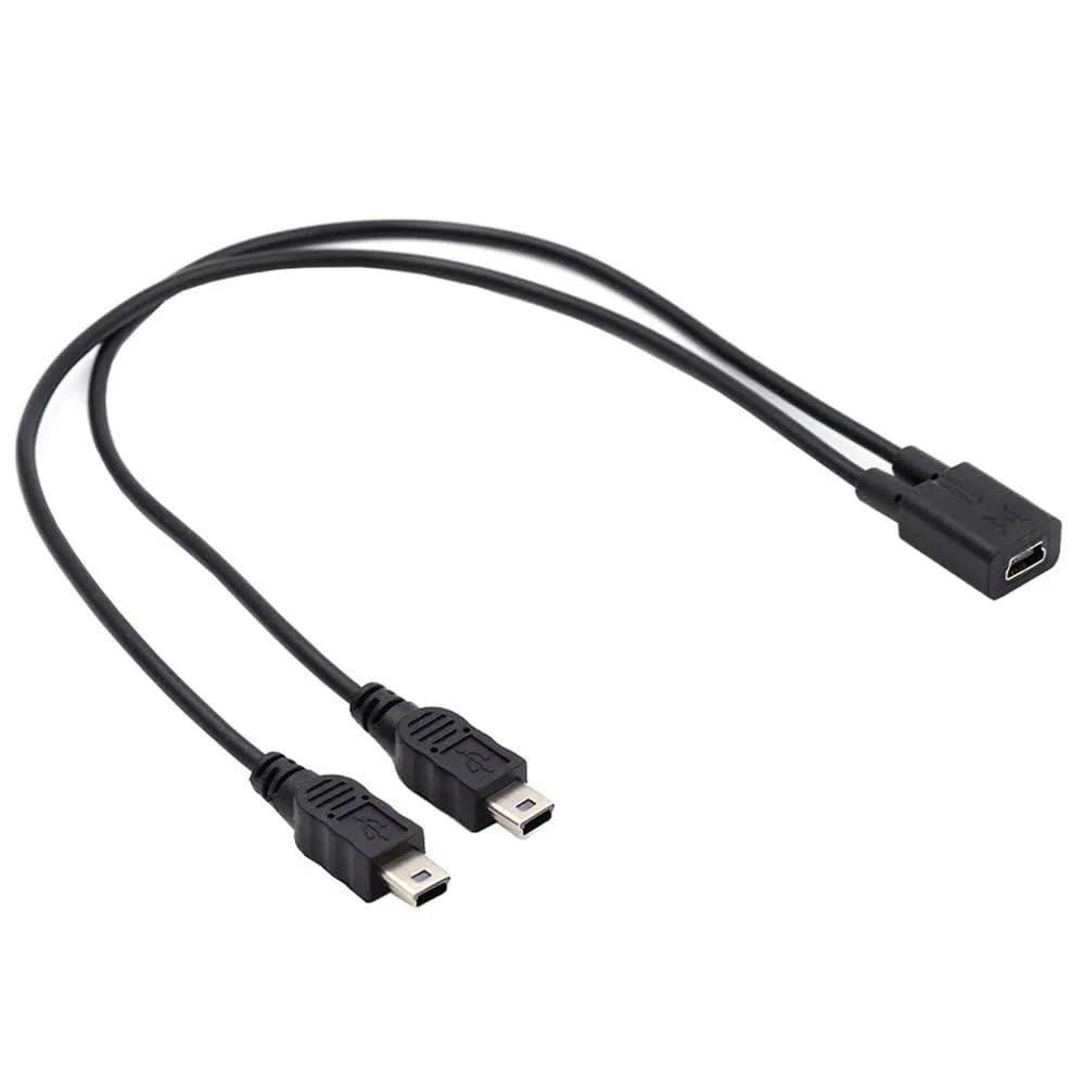 Fervit Fervit Mini USB 2.0 Female to Dual Mini USB 5Pin Male Splitter Cable 30cm — product photo