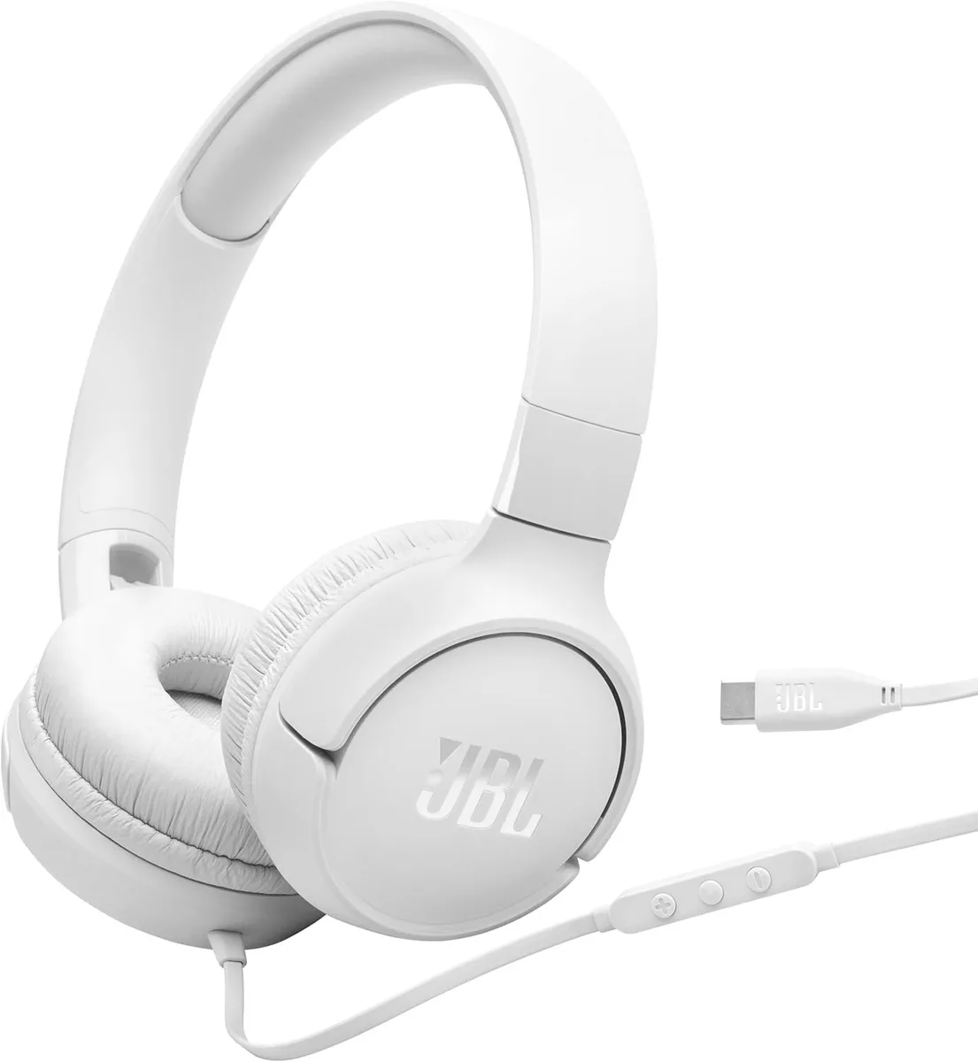 JBL JBL Tune 520C USB-C Wired On-Ear Headphone White — product photo