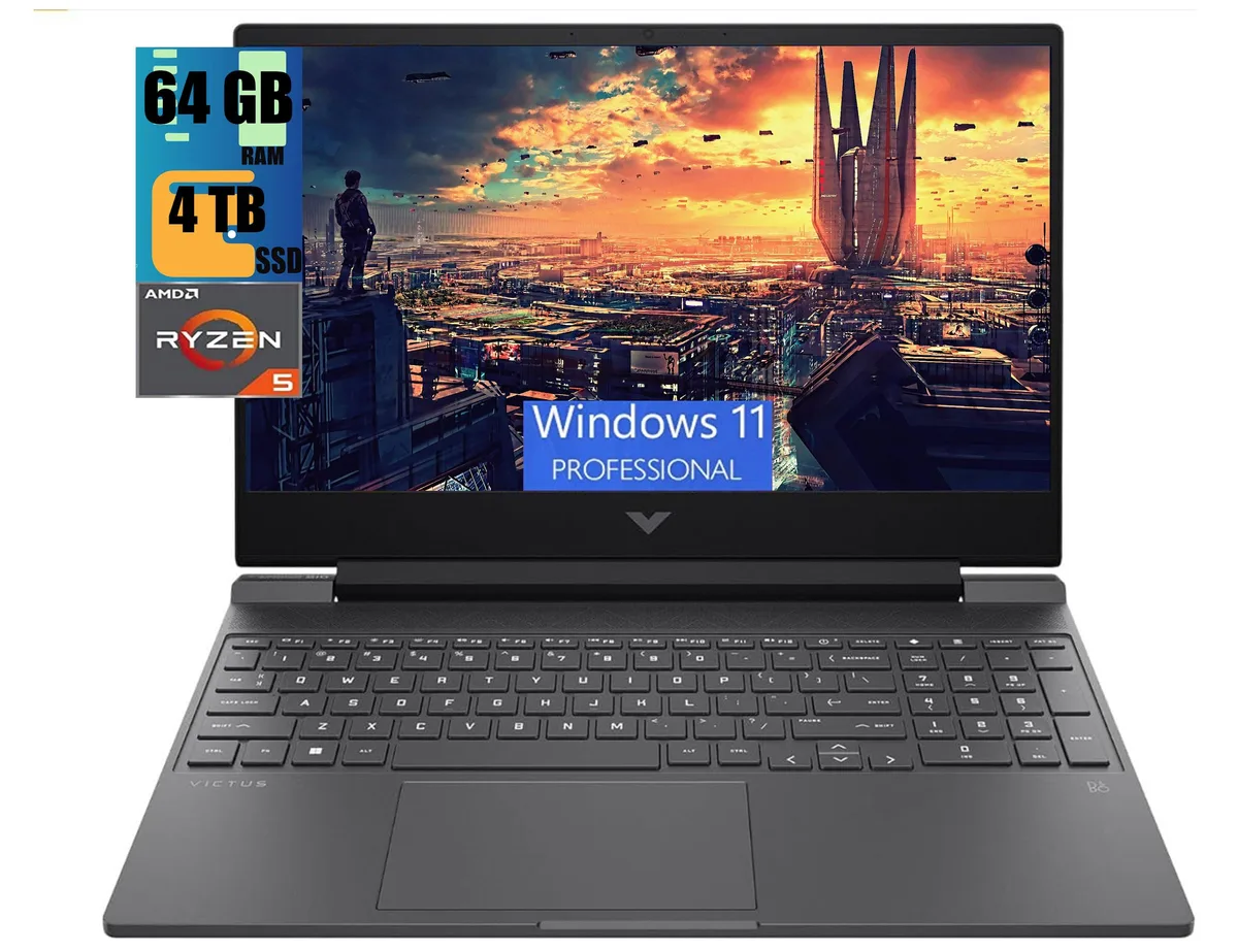 HP HP Victus 15 Raider 64GB 4TB AMD Ryzen 5 7535HS RX 6550M gaming laptop — product photo