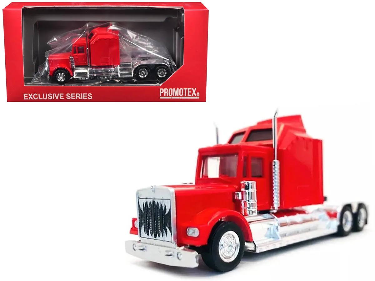 Promotex Promotex Kenworth W900 Extra Large Sleeper Red 1/87 (HO) Hobby Collectible — product photo