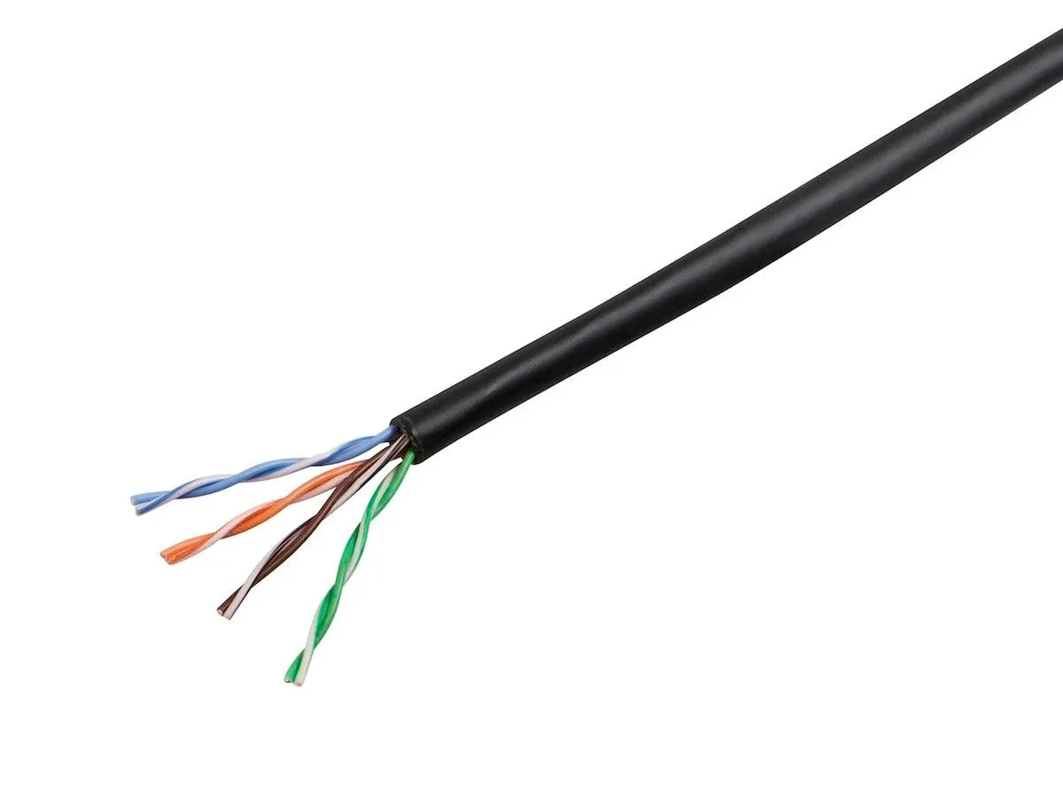 Monoprice Inc. Monoprice 112806 Cat5e Ethernet Bulk Cable 1000 ft Black 24AWG 350MHz CMP Plenum — product photo