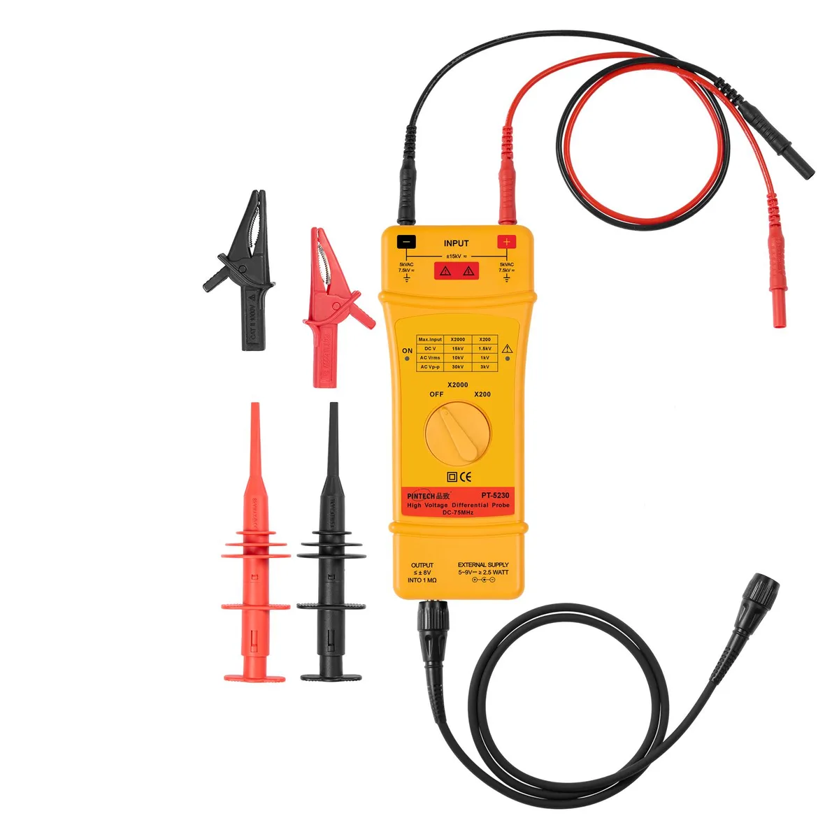 Pintech Pintech PT-5230 30kV 75MHz 200X/2000X differential probe measurement tool — product photo