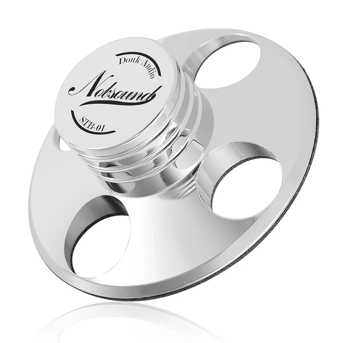 Silver metal disc record weight for turntables, 230g