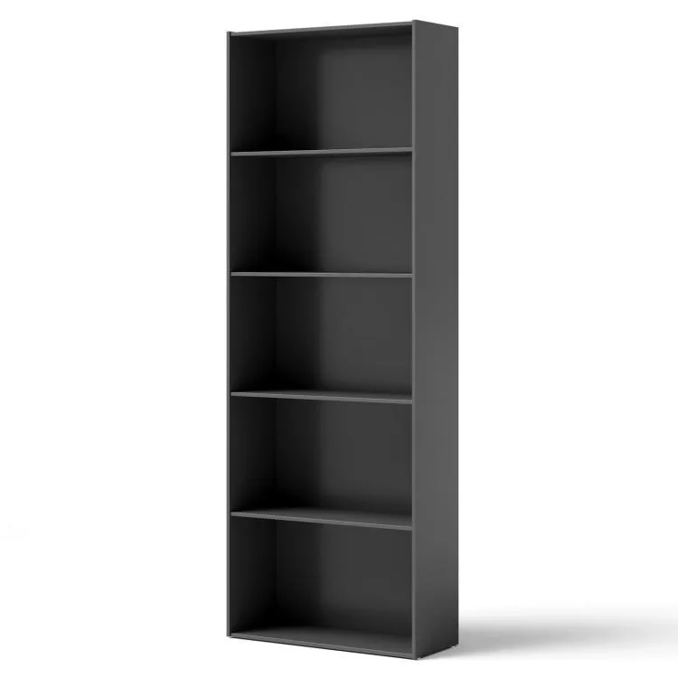 SlickBlue SlickBlue 5-Shelf Bookcase Black 23.5" x 9.5" x 67 — product photo