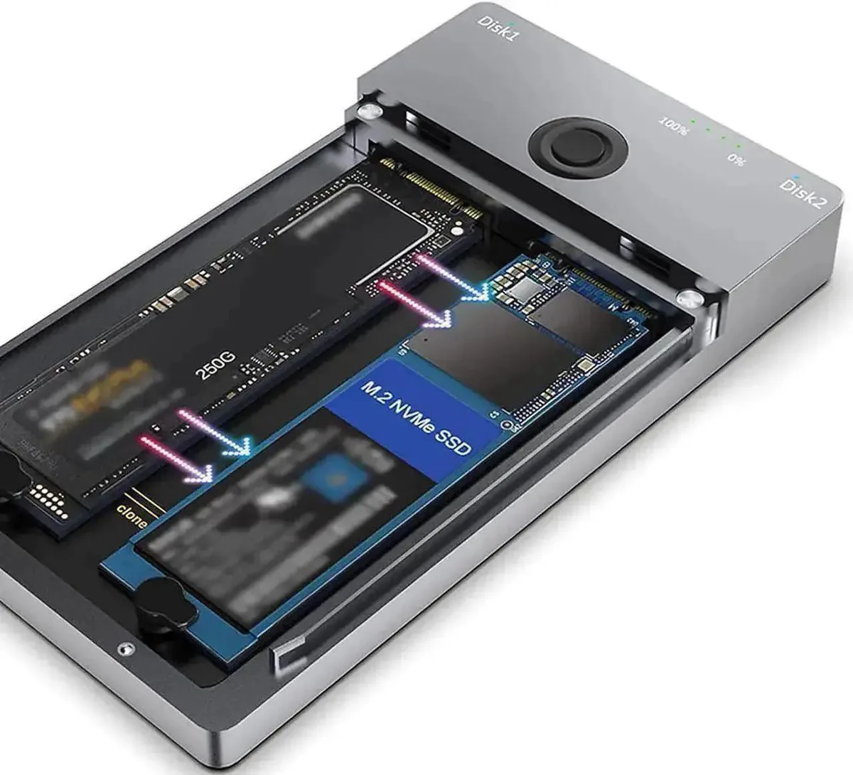 Vszerda Vszerda NVMe M.2 Duplicator Dual-Bay 10Gbps Docking Station — product photo