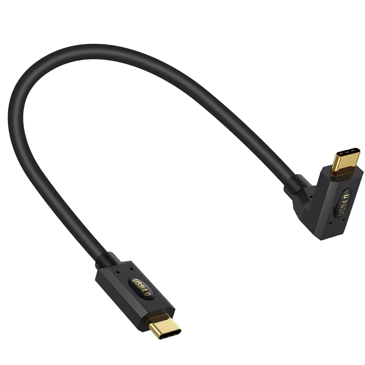 Vszerda Vszerda USB C to USB C Cable 1ft 90 Degree 240W 40Gbps 8K@60Hz Thunderbolt 4 — product photo