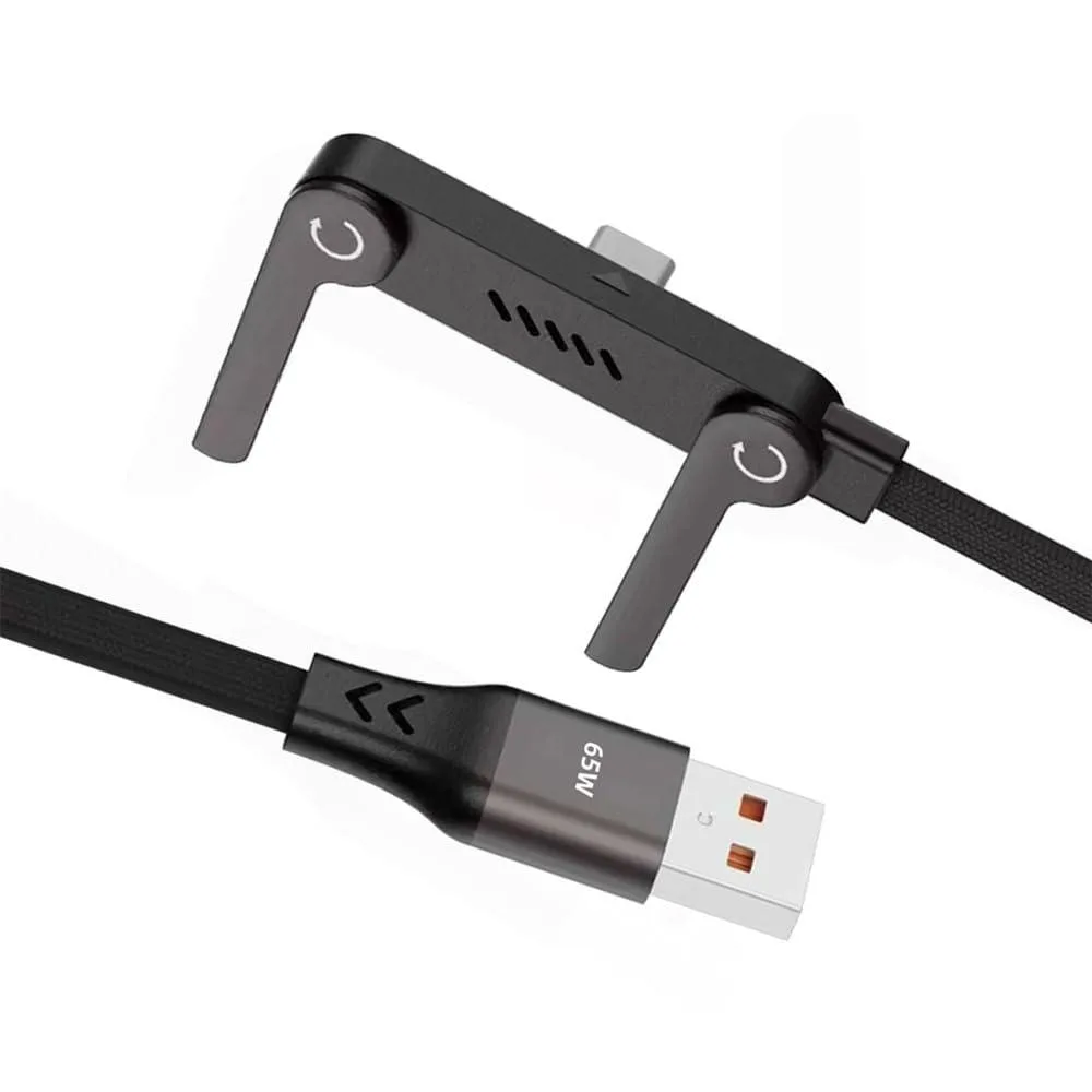 LORDWORLD LORDWORLD 65W USB-A to USB-C Cable 90° Angled 360° Stand — product photo
