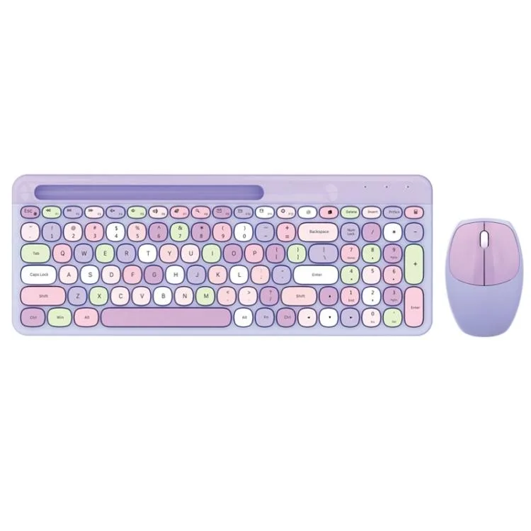 allentian allentian 888 2.4G Wireless Keyboard Mouse Set Purple — product photo
