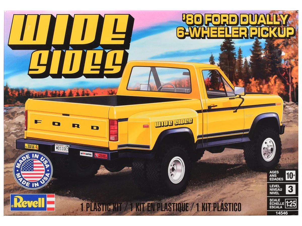 Revell Revell 1980 Ford F-150 Dually Pickup Truck 1/25 Scale Model Kit hobby collectible — product photo