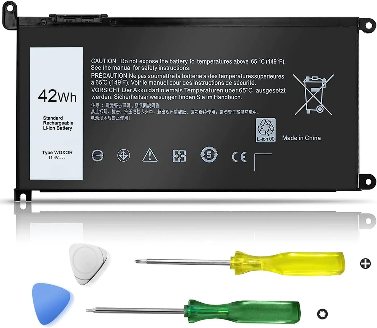 PISKEKAT PISKEKAT WDX0R 42Wh 3-Cell 11.4V laptop battery — product photo