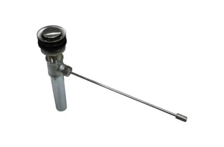 Satin nickel angle stop valve with cylindrical lever handle