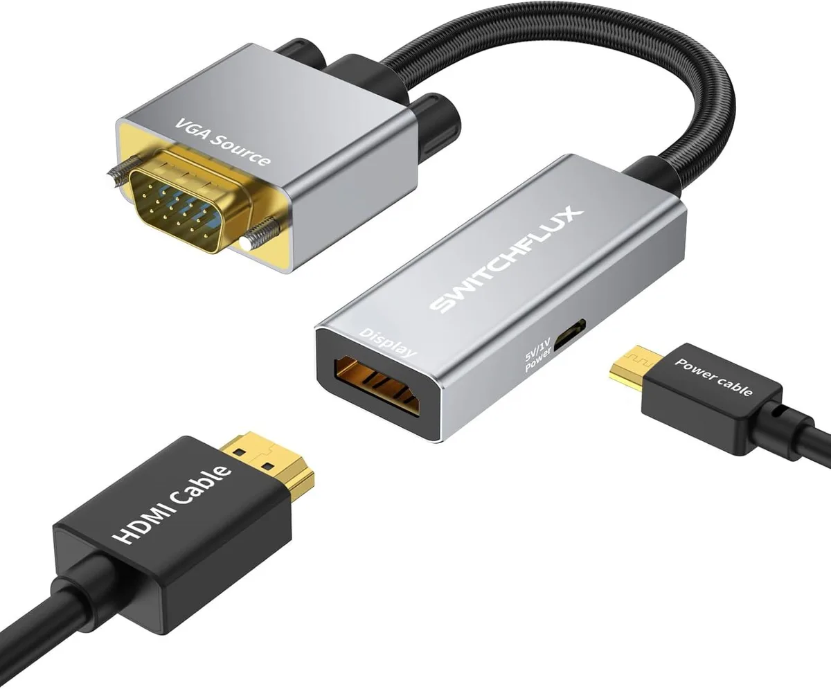 FLEANE FLEANE VGA to HDMI Adapter 1080P@60Hz Uni-Directional — product photo