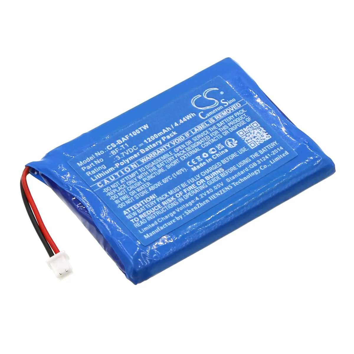 Cameron &amp; Co Cameron &amp; Co DS-CS-BAF100TW 3.7V 1200mAh 1.2Ah Li-Polymer two-way radio battery Blue — product photo
