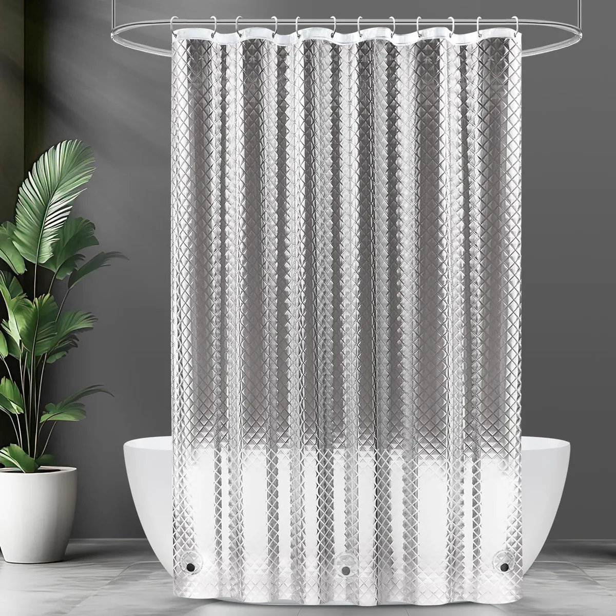  UFRIDAY 72x75 Clear Shower Curtain Liner 72x75 in — product photo