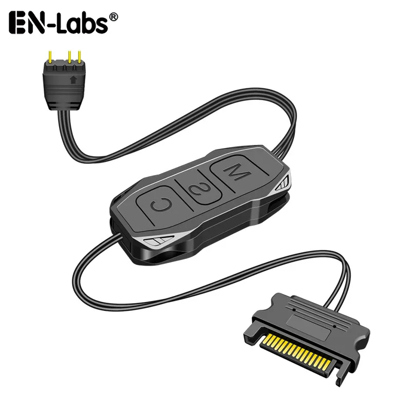 EN-Labs EN-Labs MINIRGBCOMOL5V 5V 3pin ARGB Controller SATA Cable 1.64FT — product photo