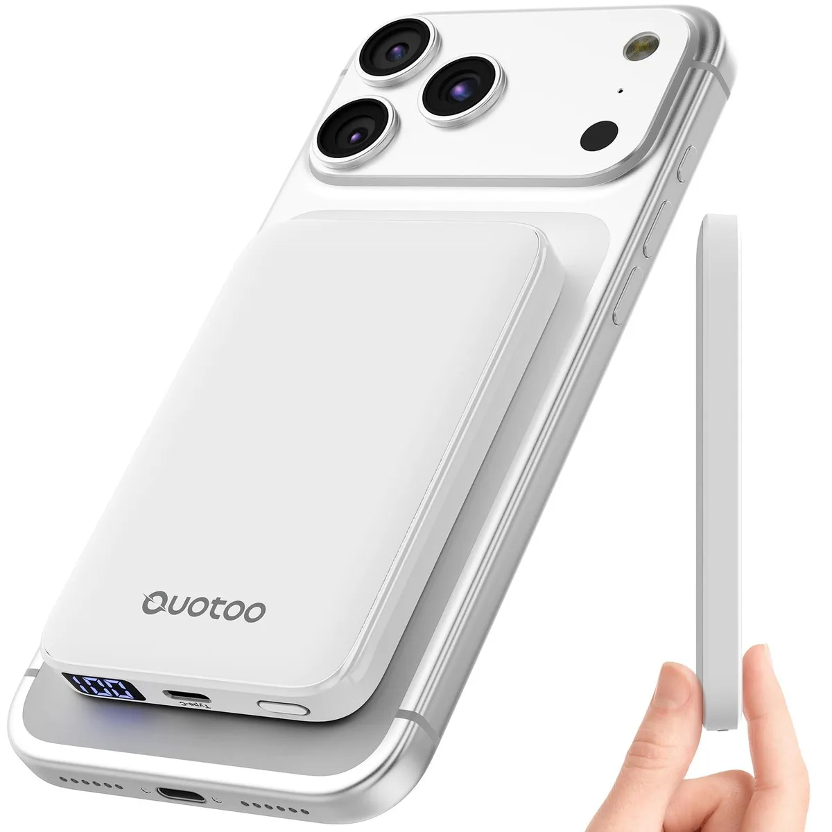 Ouotoo Y207 5000mAh MagSafe power bank with Type-C 20W PD, LED display — product photo