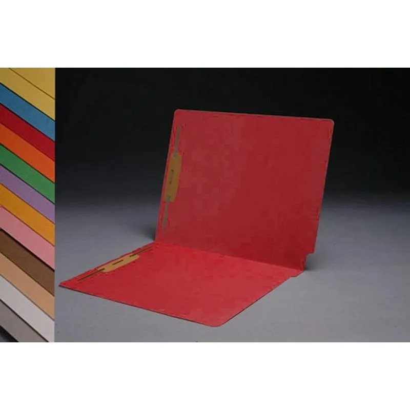 BSP FIling BSP FIling 14pt Red End Tab File Folders Fastener Pos 1 &amp; 3 Box of 50 — product photo