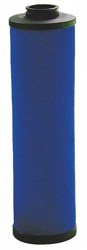 White cylindrical coalescing filter element with pleated microglass media visible at both open ends