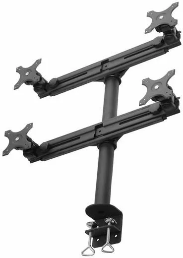MonMount MonMount LCD-2040 Quad Monitor Stand, 27″ max, clamp, black — product photo