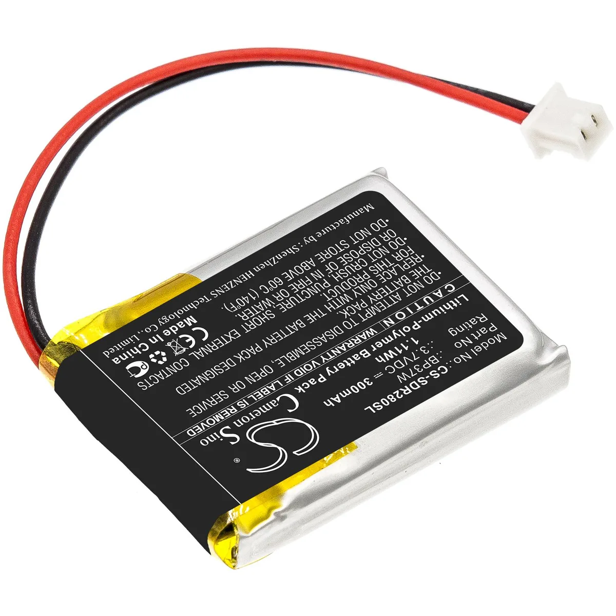 Cameron &amp; Co Cameron &amp; Co DS-CS-SDR280SL Li-Polymer 3.7V 300mAh standard battery — product photo