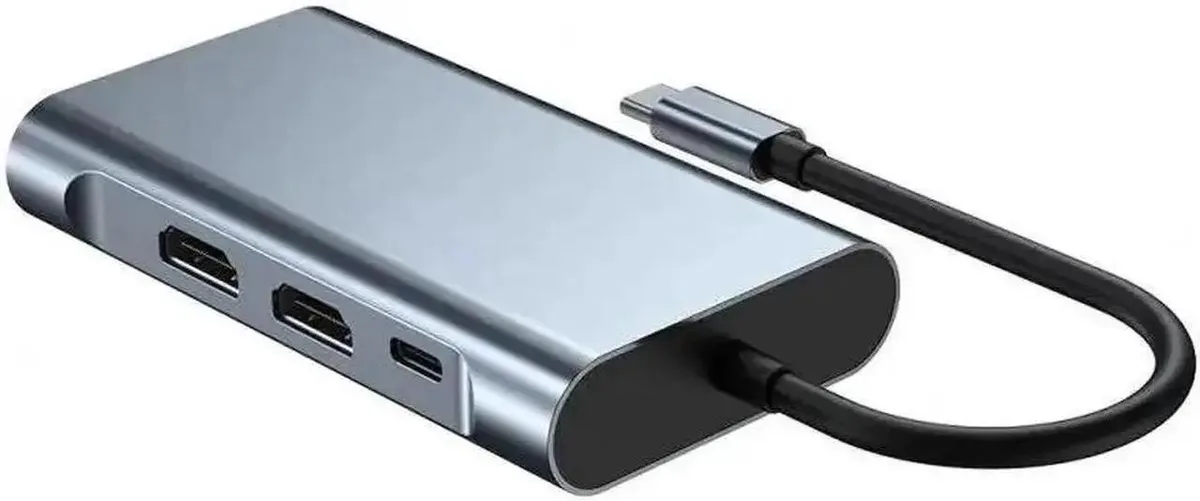 SMUGDESK SMUGDESK 8in1 USB-C to Lightning Cable Hub 1000Mbps Ethernet Dual 4K HD — product photo