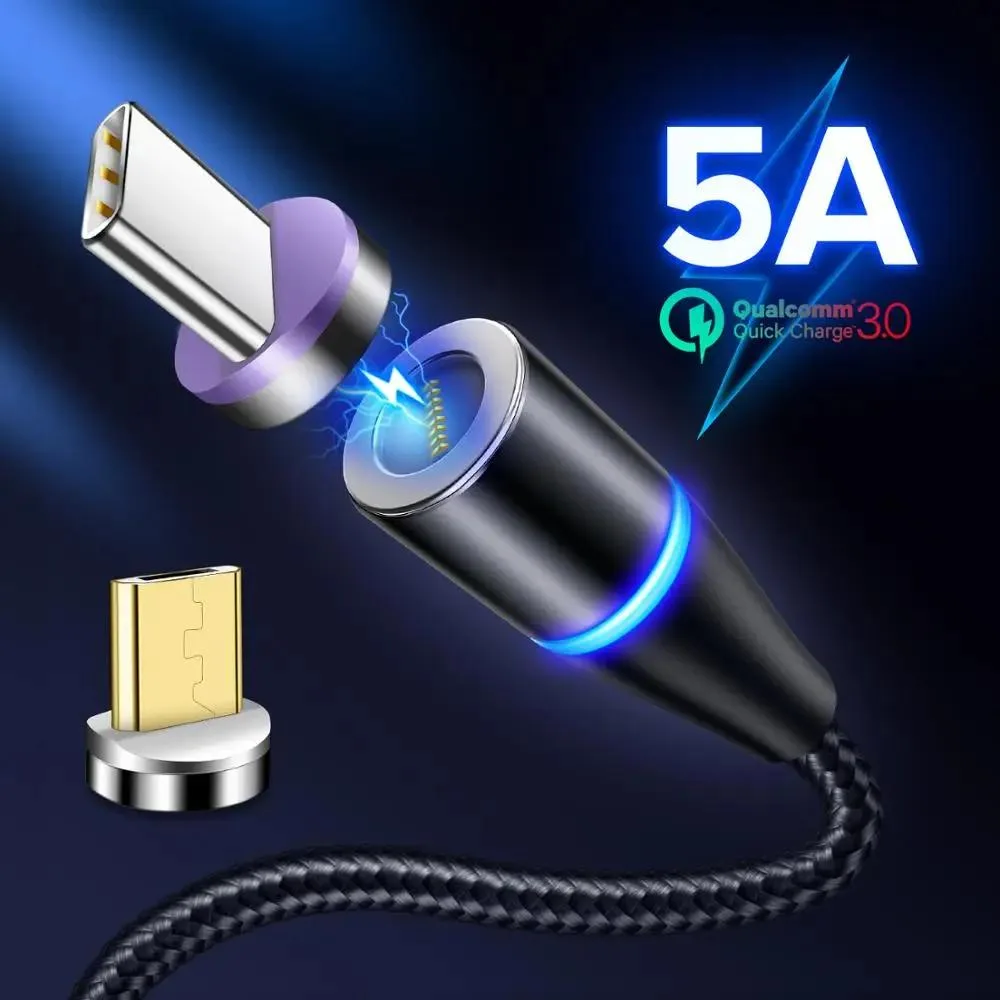 Black Micro USB to USB A cable with standard connectors