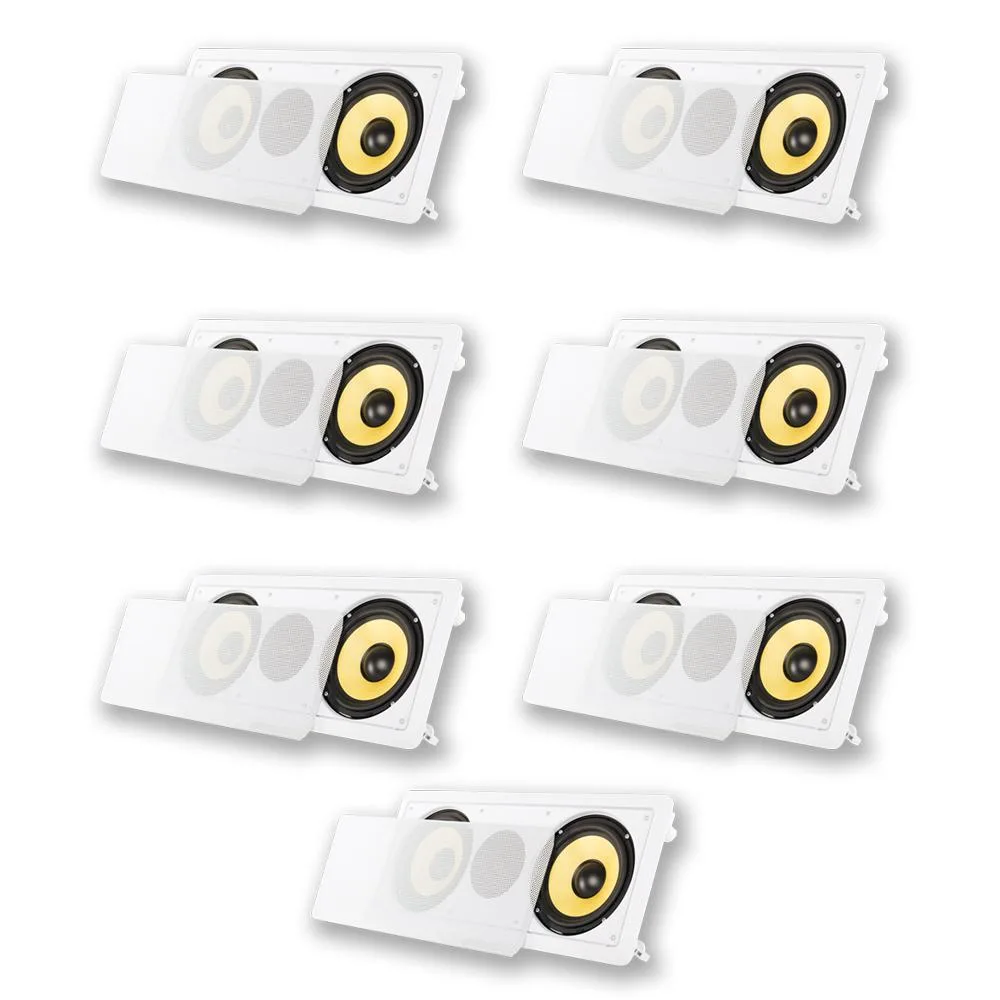 Acoustic Audio Acoustic Audio HD-6c 7 Pack 6.5" In-Wall Home Audio Speakers — product photo