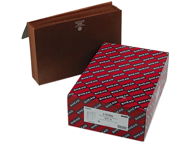 Smead Smead 72475 Expansion Wallets, 6 Pocket, Legal, 10/Box — product photo