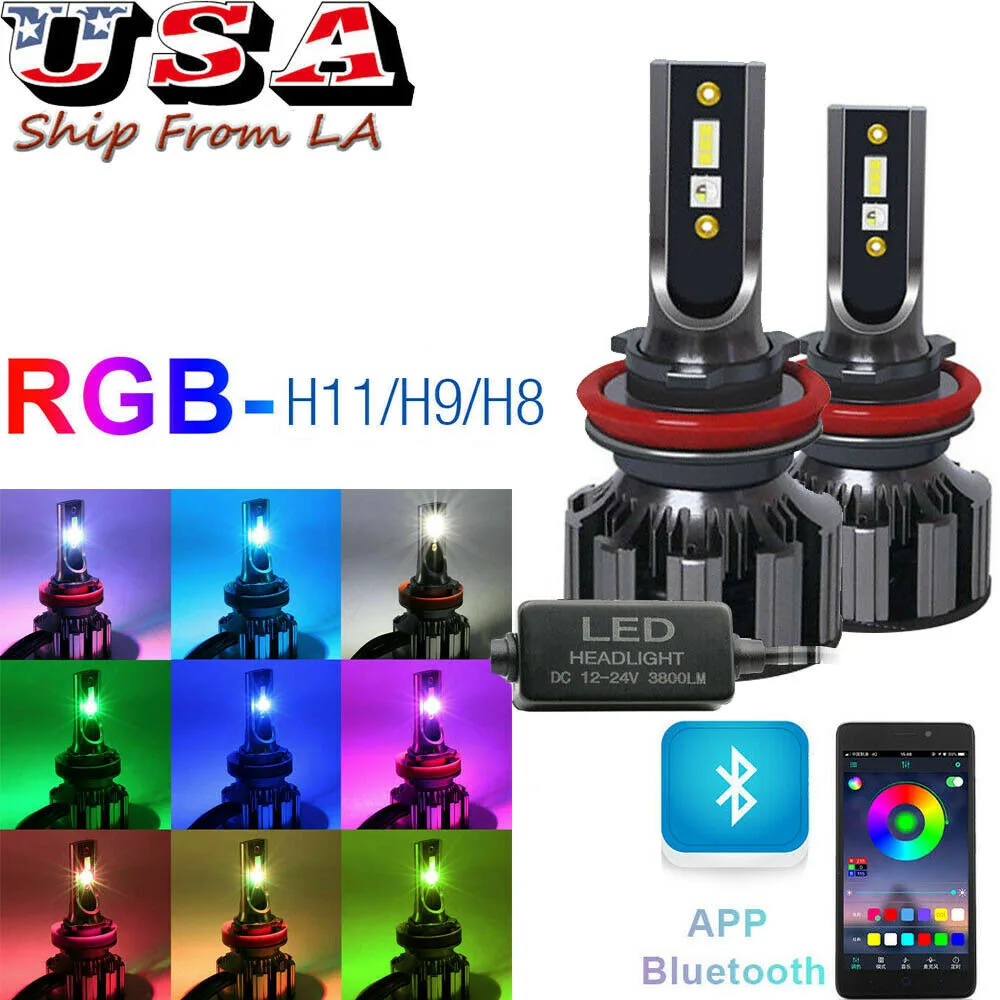 SIMPLEX TECHNOLOGY CO., LIMITED SIMPLEX TECHNOLOGY CO., LIMITED H11 H8 H9 RGB LED Fog Light Bulb Pair Automotive Specialty Lighting — product photo